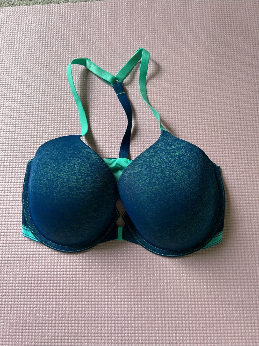 Victoria's Secret Blue & Green Padded Racerback Bra